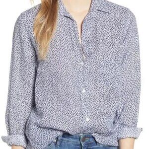 Grayson The Hero Shirt 100% Linen Bird Print Button Up Shirt 02 Size (Small)